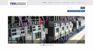 Website TBM Automation AG, Steuerungstechnik